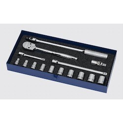 Williams JHWWSS-15FTB | 1/2 Drive Socket/Tool Set, 12 Point, 15 Piece with Tool Box