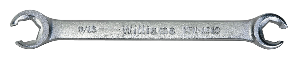Williams JHWXFN-2836 | Double Head Flare Nut Wrench, 6 Point, 7/8 X 1-1/8, Chrome Satin Finish