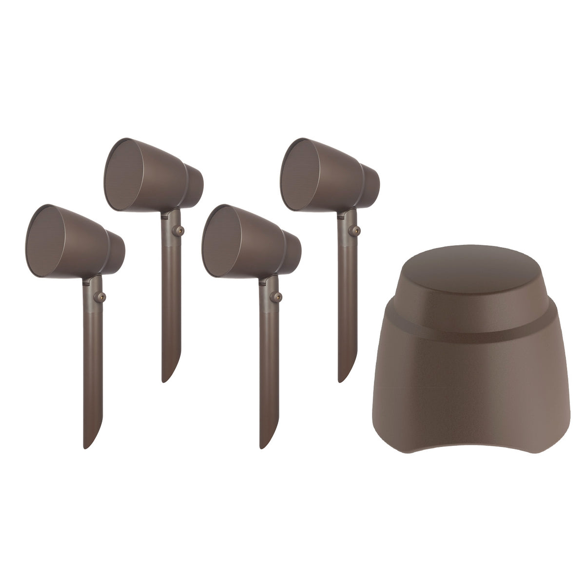 SpeakerCraft SC-TERR-4.1-HS | Outdoor Speaker Kit, 4 in Speakers with 8 in Subwoofer, All-Weather