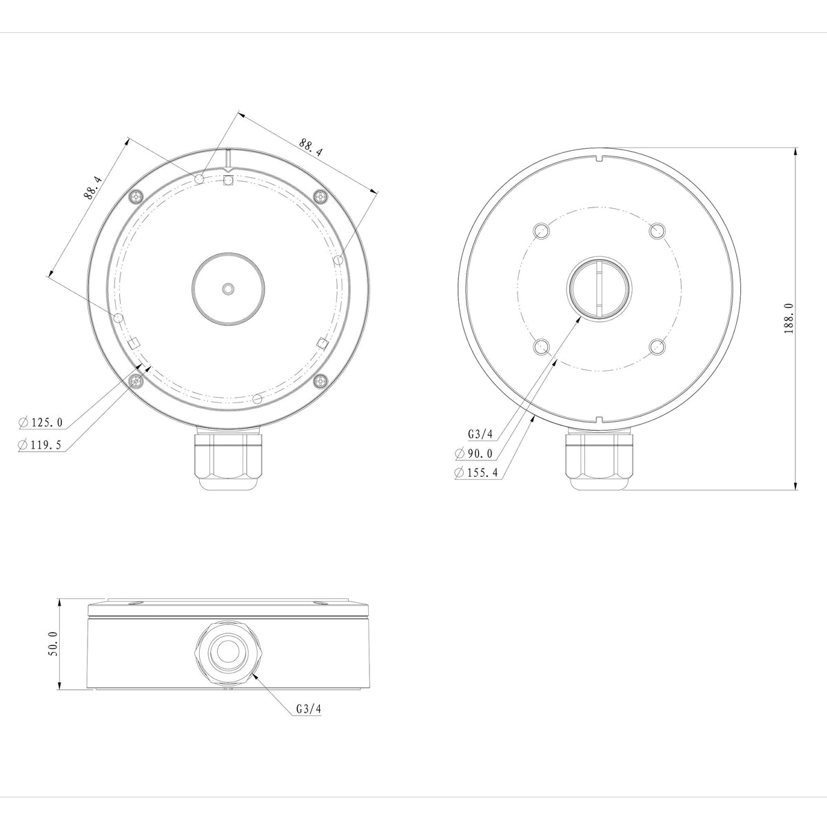 Speco JB4 | Junction Box