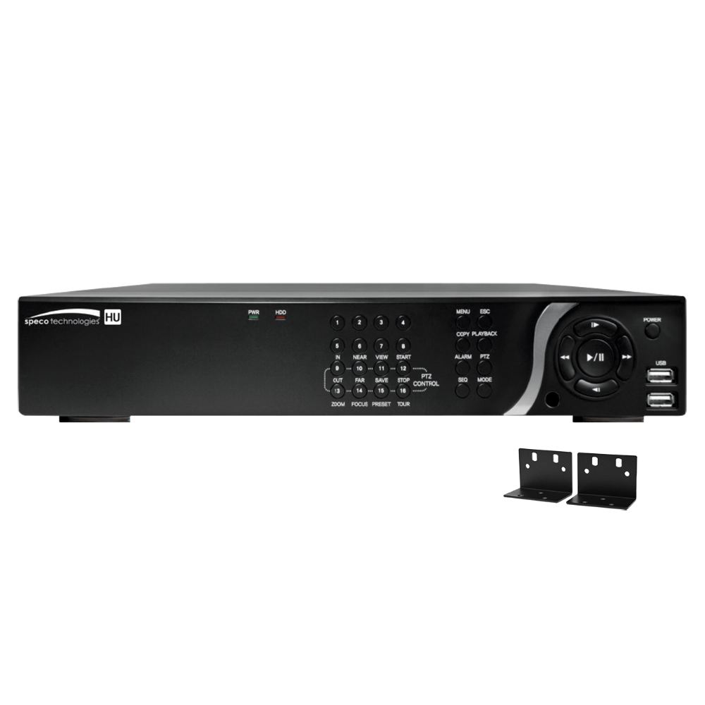 Speco Technologies D16HU40TB | 16 Channel 4K IP/TVI Hybrid Recorder TAA Compliant