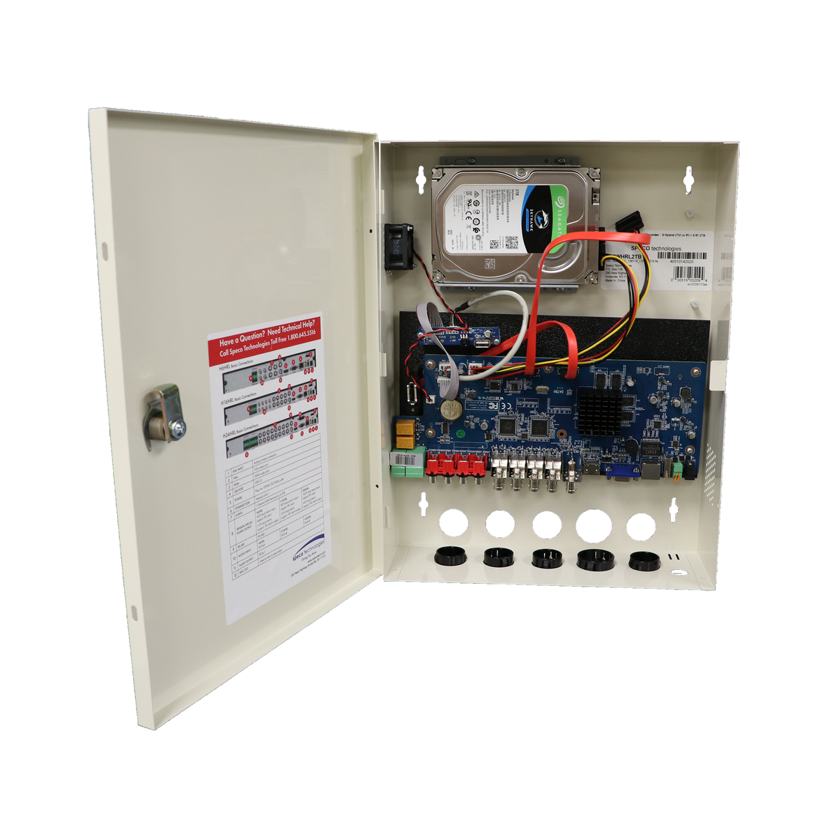 Speco Technologies H16WHRL3TB | 16 Channel Wall Mount HRL
