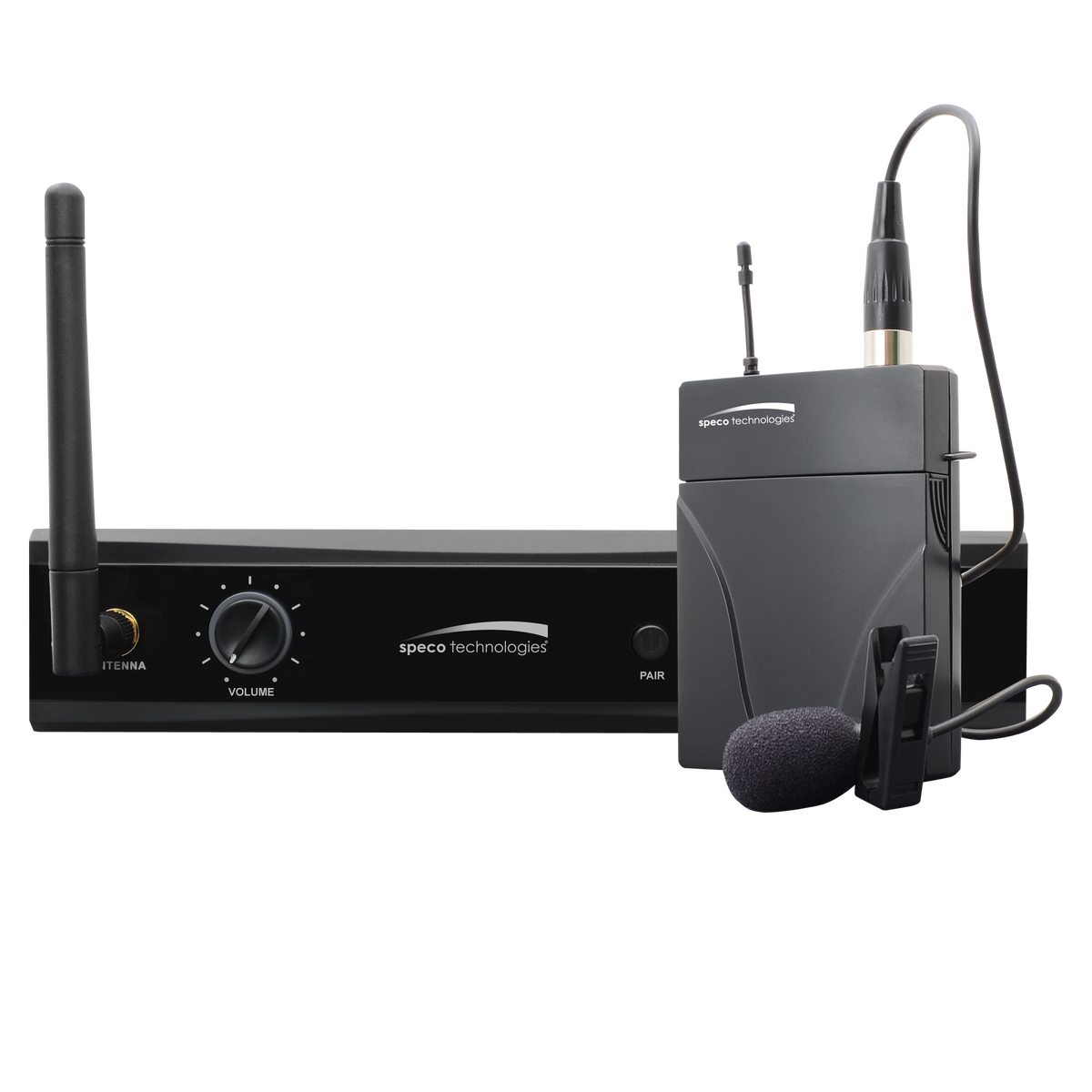Speco Technologies M24GLK | 2.4GHz Wireless Microphone Kit - Receiver + Bodypack