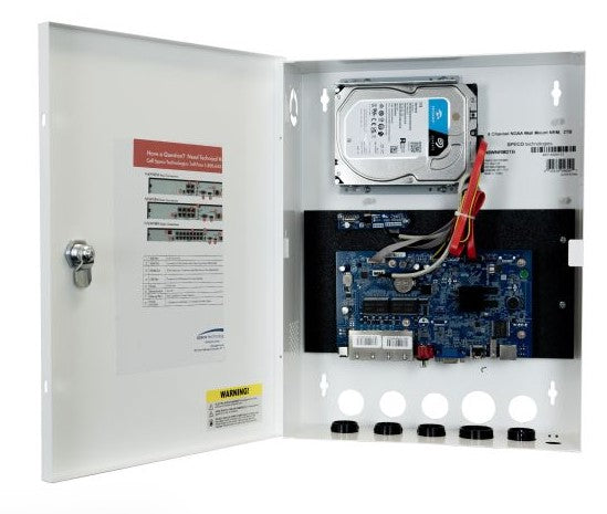 Speco Technologies N4WNRM10TB | 4 Channel NDAA Wall Mount NVR NRM, 10TB