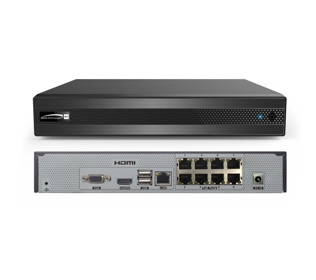 Speco Technologies N8NRV2TB | 8-Channel 4K H.265 NVR with 2TB HDD