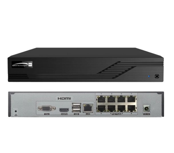 Speco Technologies N8NRV4TB | 8 Channel 8MP(4K) Network Video Recorder with 4TB HDD Included