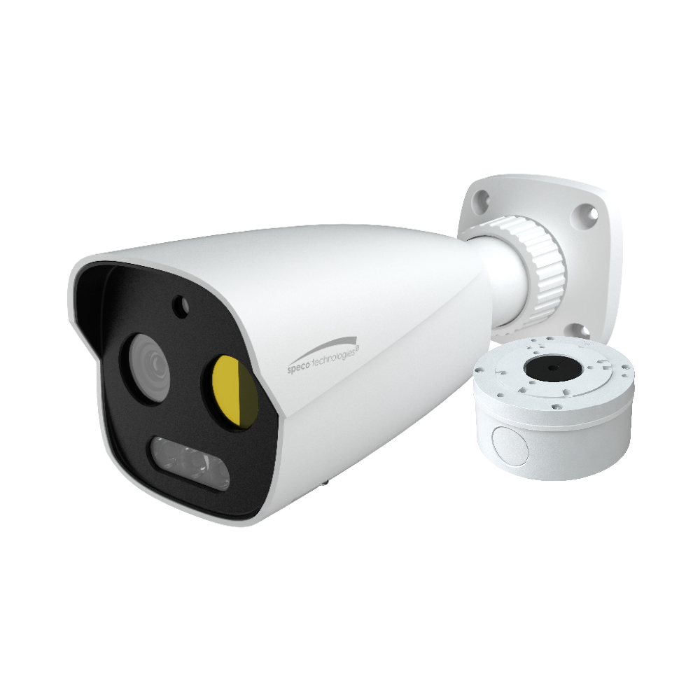 Speco Technologies O5TMLB1 | 5MP Dual Lens AI Thermal Camera with Advanced Analytics and Digital Deterrent