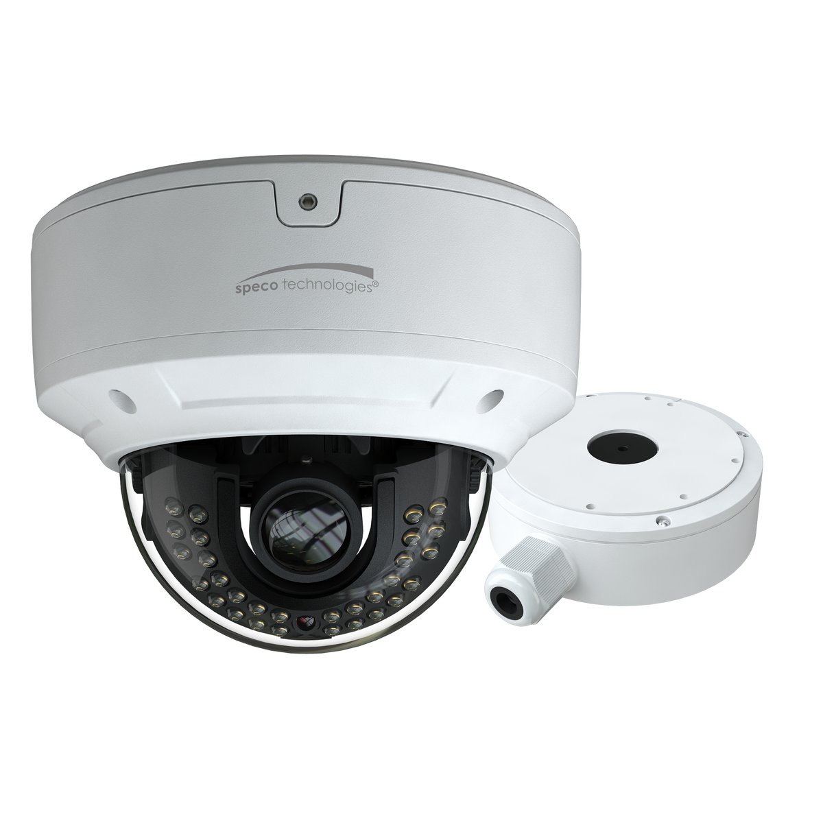 Speco Technologies O8D7M | 8MP H.265 IP Dome Camera, with Advanced Analytics and Included Junction Box