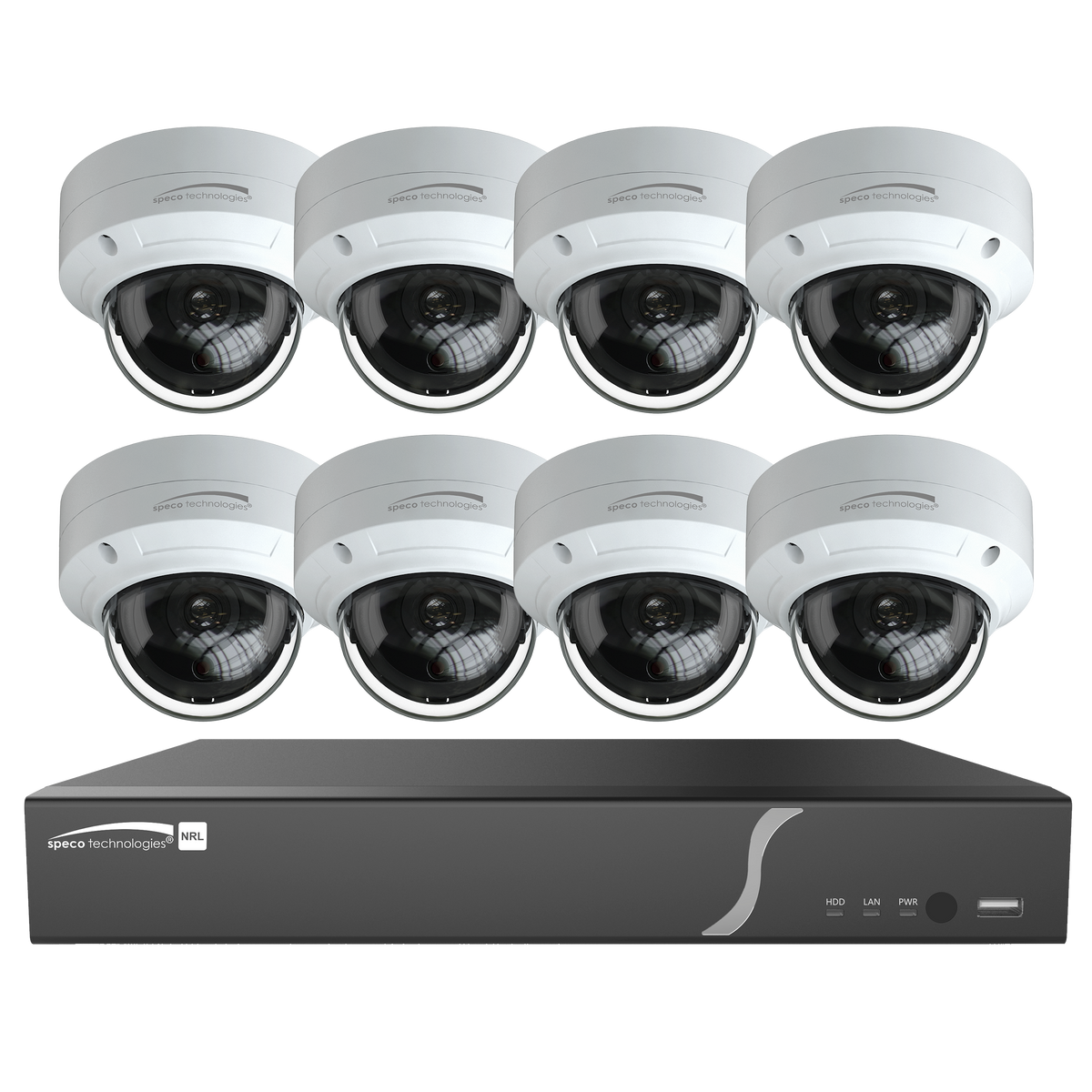 Speco Technologies ZIPL88D2 | 8 Channel Zip Kit with 8 Domes, 2T HD