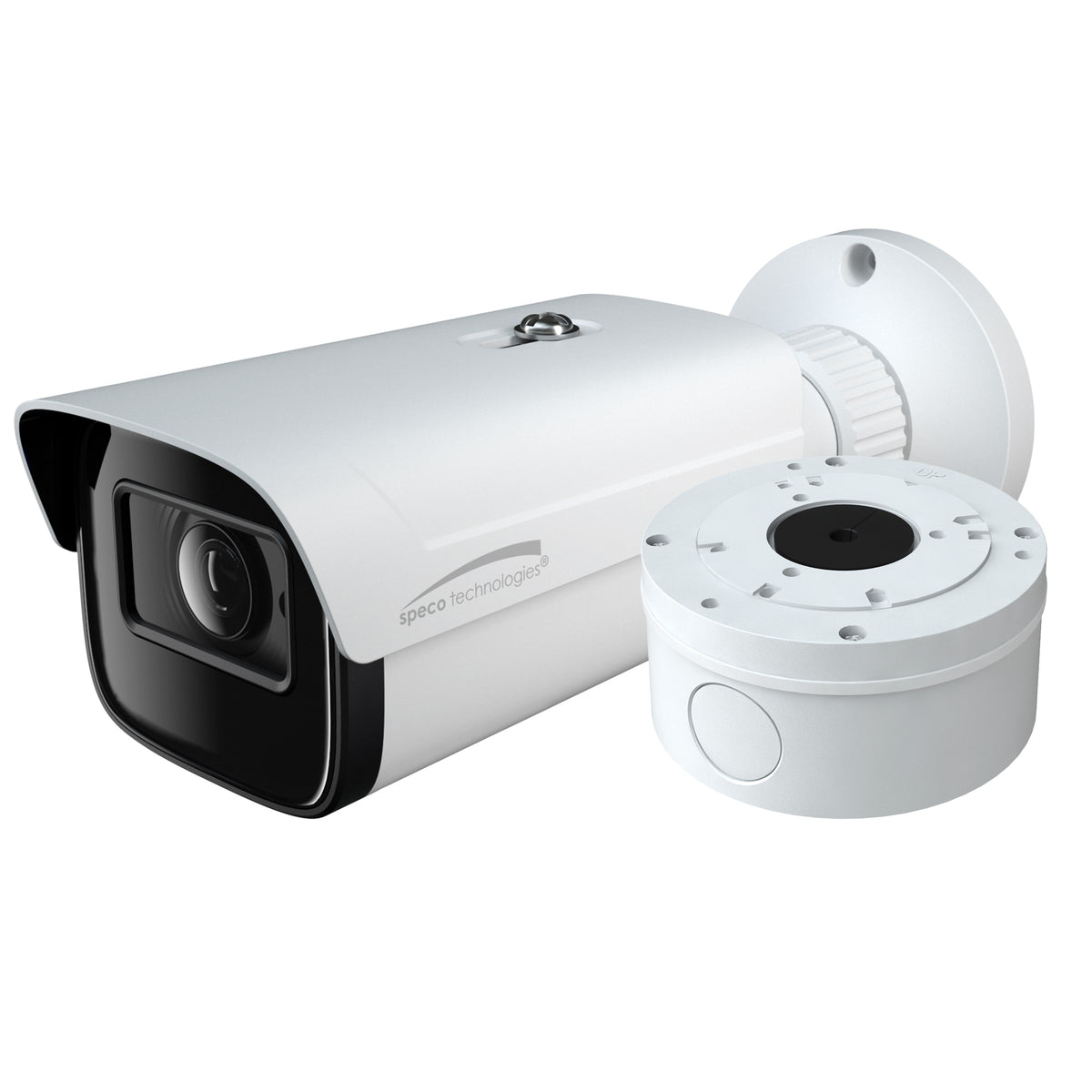 Speco Technologies VLB7 | 2MP Outdoor IR Bullet Camera, 2.8-12mm Lens, Junction Box Incl, White