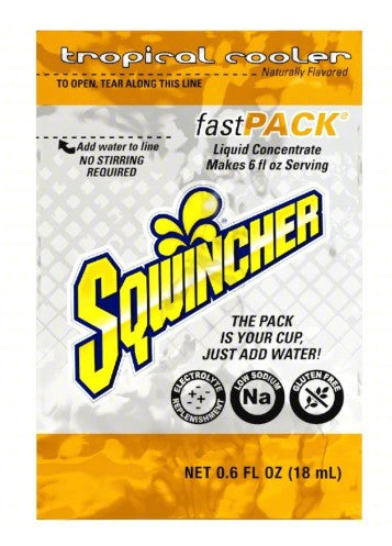 Sqwincher 159015309 | Fast Pack Tropical Cooler, 6 Ounces, 200 Packs