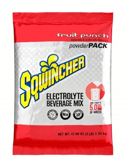 Sqwincher 159016405 | 5 Gallon Powder Pack Fruit Punch, 16 Packs