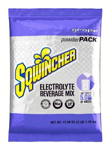Sqwincher 159016406 | 5 Gallon Powder Pack Grape, 16 Packs