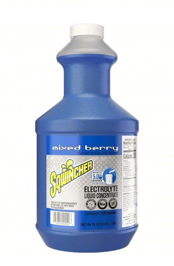 Sqwincher 159030320 | 5 Gallon Liquid Concentrate Mixed Berry, 6 64-Ounce Bottles