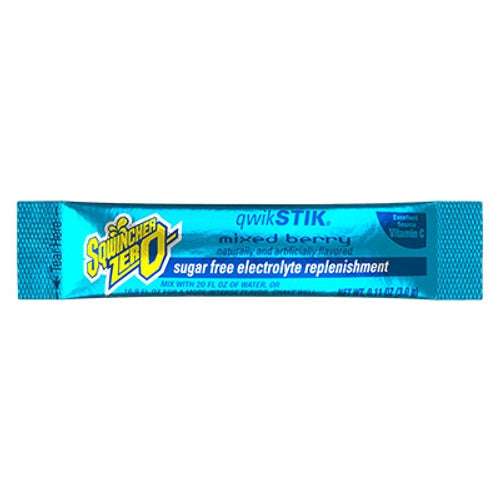 Sqwincher 159060101 | Zero Qwik Stik Mixed Berry, 20-Ounce Stiks, 50/Bag