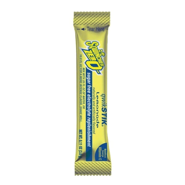 Sqwincher 159060103 | Zero Qwik Stik Lemonade, 20-Ounce Stiks, 50/Bag