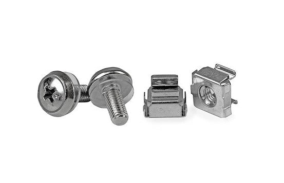 Startech.Com Ltd CABSCREWM5 | 50 Pkg M5 Mounting Screws and Cage Nuts for Server Rack Cabinet - TAA