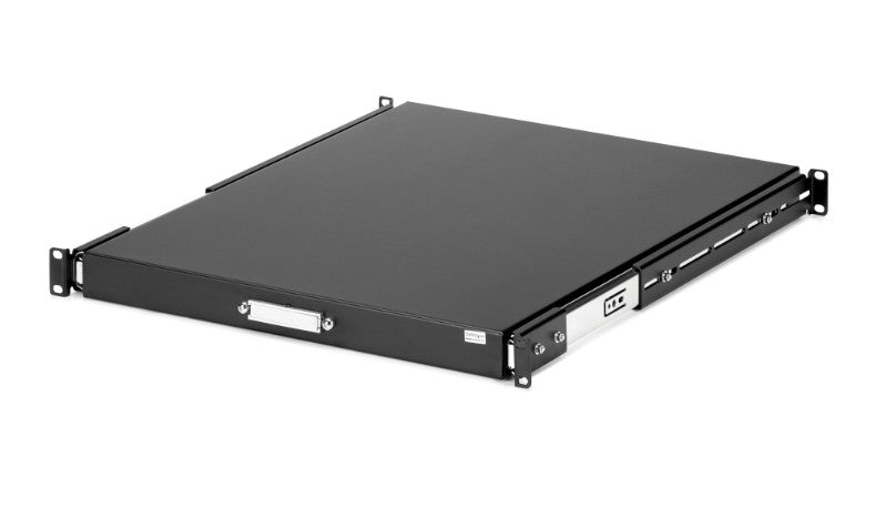 Startech.Com Ltd SLIDESHELFD | 1U Sliding Server Rack Mount Keyboard Shelf Tray, 55lbs (25Kg), 22in (55cm) Deep Steel Pull Out Drawer for 19" AV, Network Equipment Rack