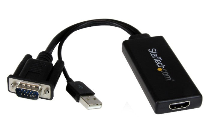 Startech.Com Ltd VGA2HDU | VGA to HDMI Adapter with USB Audio & Power – Portable VGA to HDMI Converter – 1080p
