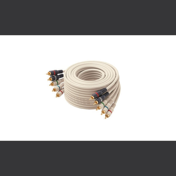 Steren 254-625IV | Component A/V Cable Ivory, 25ft, 5-RCA