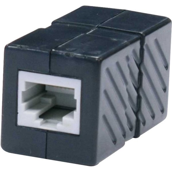 Steren 310-040BK | Cat6 Inline Coupler RJ45 Black