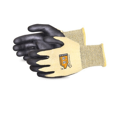 Superior Gloves S13KFGFNT-11 | Superior Glove Dexterity 13-Gauge Kevlar Foam Nitrile Palm Cut-Resistant Gloves, Yellow and Black Size 11