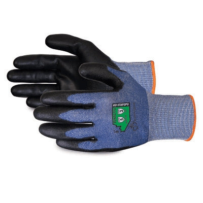 Superior Gloves S13TAFGPU-9 | Superior Glove TenActiv Composite Knit Polyurethane Palm Cut-Resistant Gloves, Black