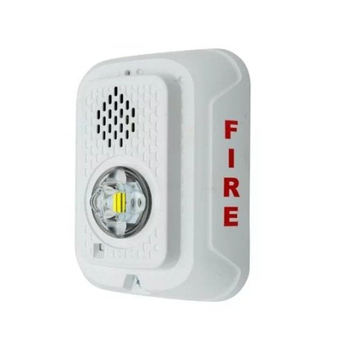 System Sensor P2WLED | L-Series Indoor 2-Wire LED Horn Strobe, Wall-Mount, Marked FIRE, White