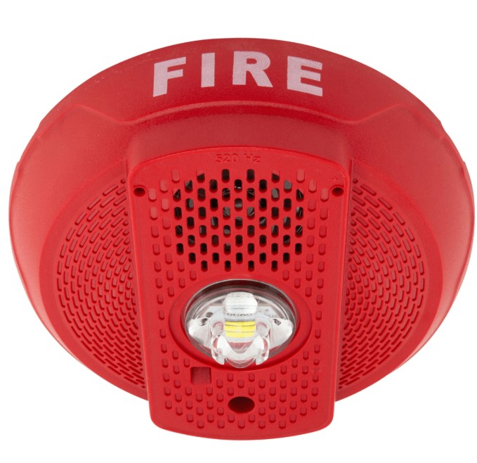 System Sensor PC2RLED-LF | L-series With Led Lowfrequency Sounder Strobe, Ceiling, Red