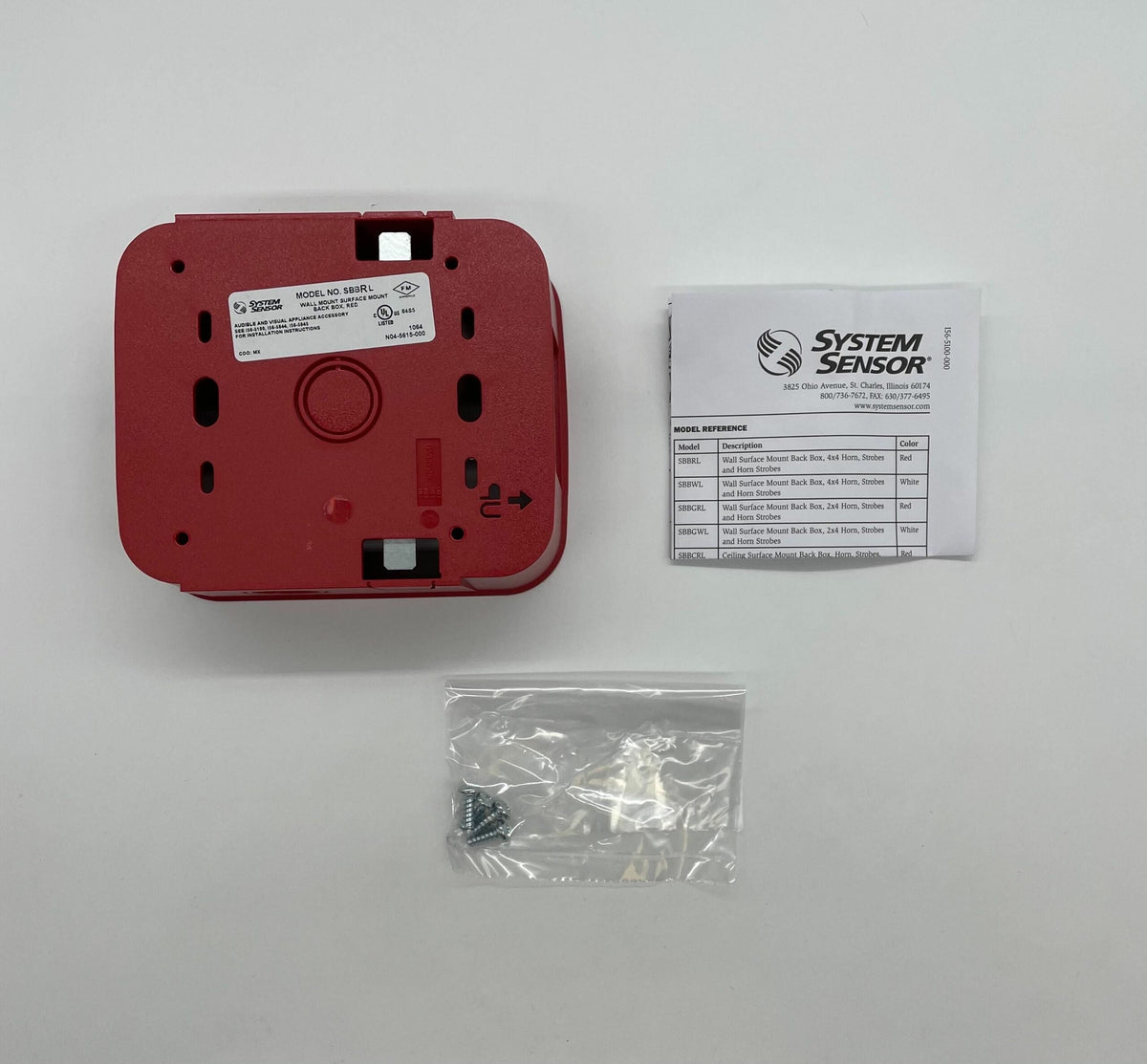 System Sensor SBBRL - Fire Signal - L-Series Wall Surface Mount