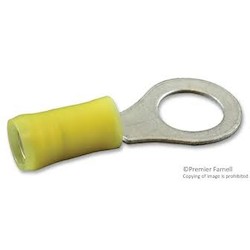 TE Connectivity 320577 | Ring - 041, Closed Barrel, Regular Wire, Insulated, 1 Hole, Voltage (Max.): 300 V, Nylon Insulation, Copper, Tin