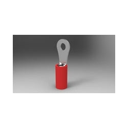 TE Connectivity 320882 | Ring - 041, Closed Barrel, Regular Wire, Insulated, Insulation Support, 1 Hole, Voltage (Max.): 300 V, Pre-Insulated, Copper, Tin