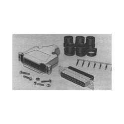 TE Connectivity 749806-9 | Full Metal Shell, Receptacle, Cable-To-Cable, Shell Size: 3, Shielded, 25 Positions, Steel, 20 Contacts, Crimp