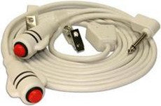Tektone Sound & Signal SF302/10 | Dual Push-Button Call Cord, 10’, 1/4" Plug