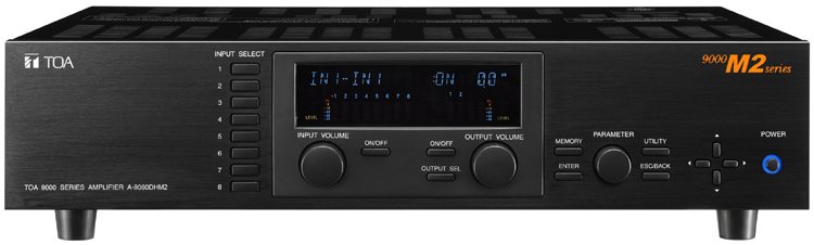TOA Electronics A-9060DHM2CU | 8-Channel Rackmountable Modular Digital Matrix Mixer and Dual Amplifiers, 60W