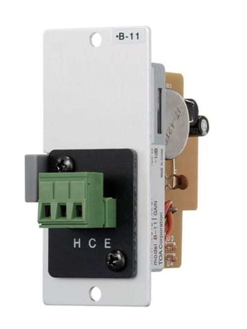 TOA Electronics B-11S T | Balanced Line Input Module for 900 Series Amplifiers with Mute-Receive, Removable Terminal Block