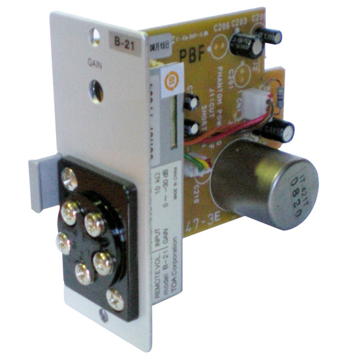 TOA Electronics B-21S | Balanced Line Input Module for 900 Series Amplifiers with Volume Control, Screw Terminals