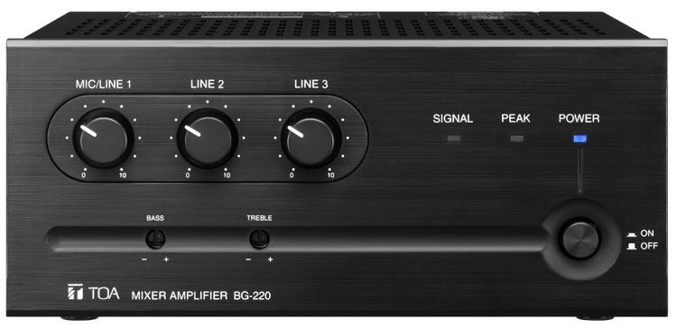 TOA Electronics BG-235 CU | 3-Channel Mixer and Power Amplifier, 35W