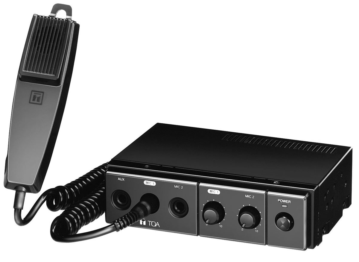 TOA Electronics CA-130 | Mobile Mixer and Power Amplifier with Handheld Microphone, 30W