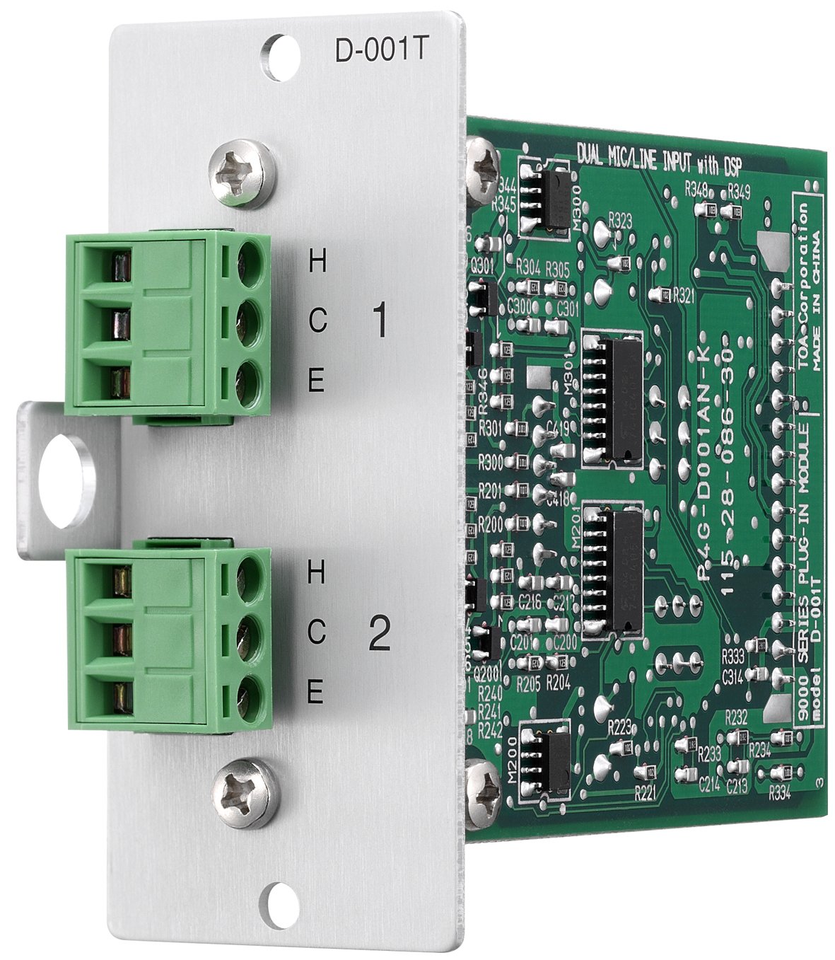 TOA Electronics D-001T | Dual Mic / Line Input Module with DSP for 9000 Series Amplifiers