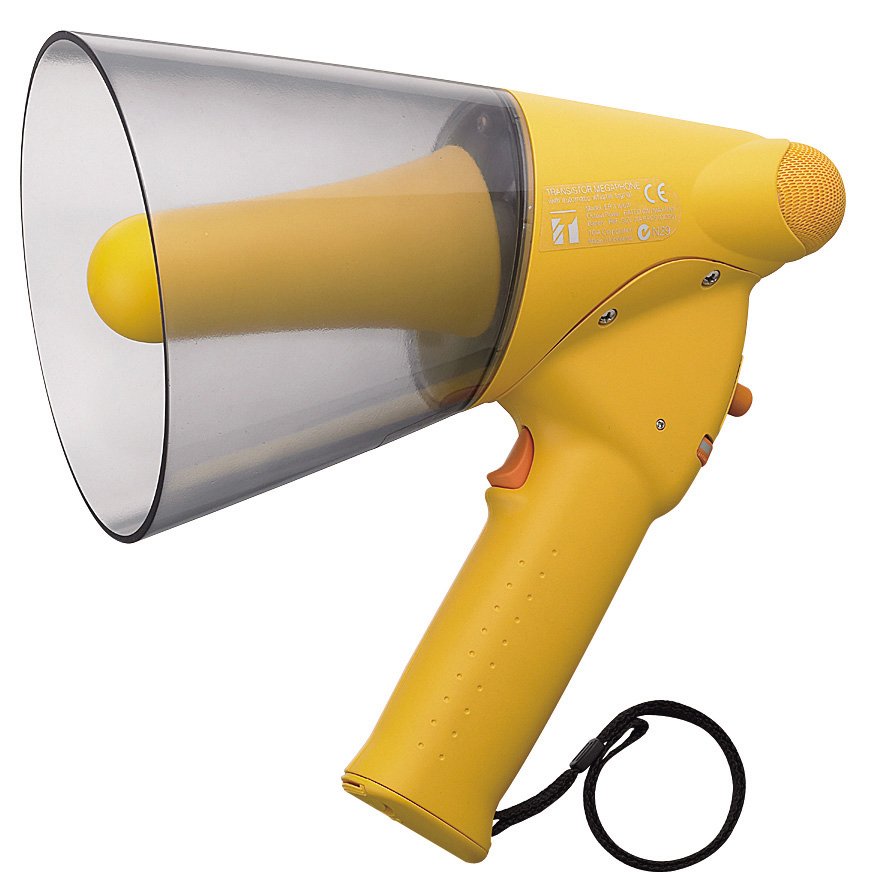 TOA Electronics ER-1206W | 6W Splash-Proof Megaphone with Whistle, Yellow