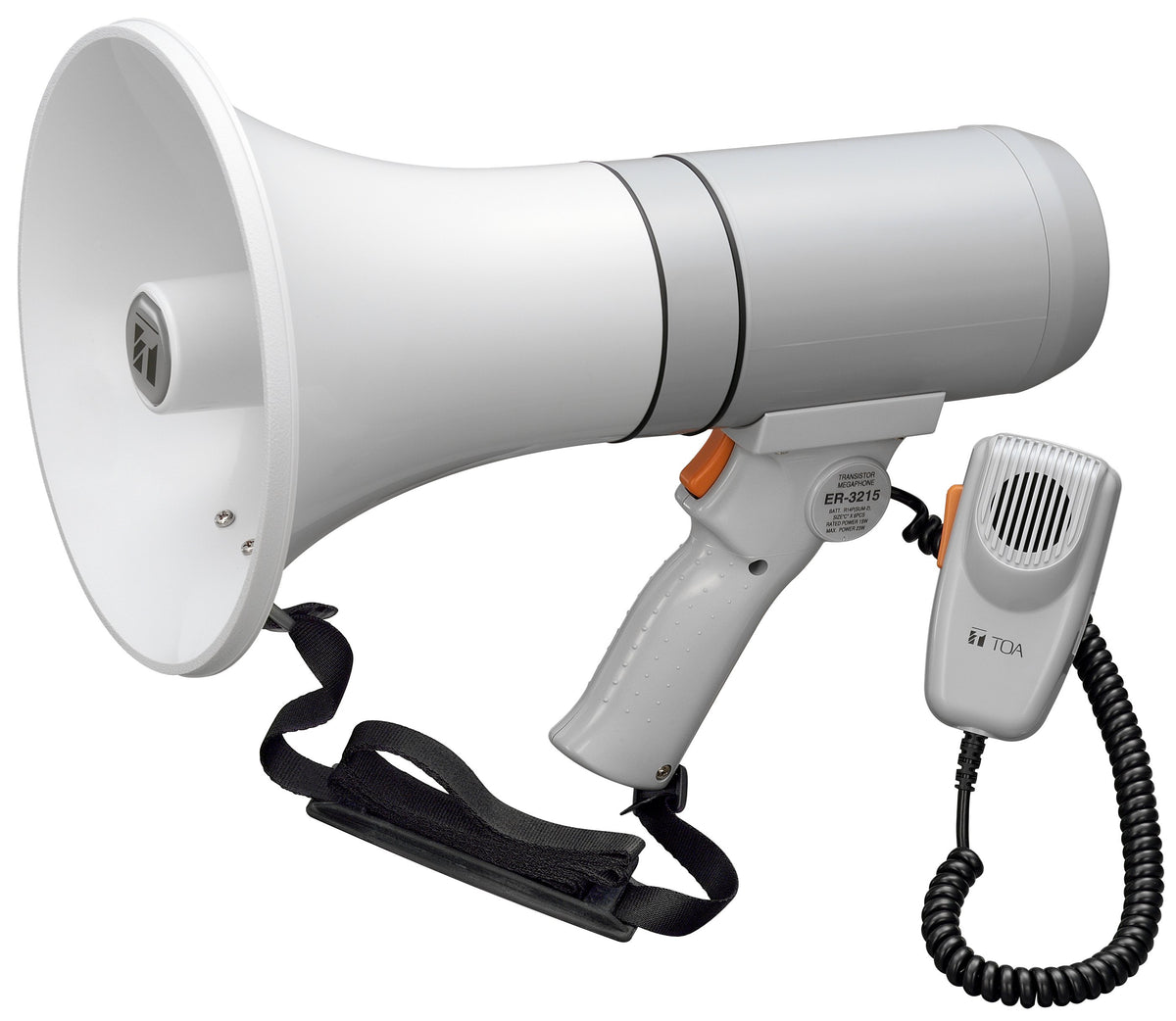 TOA Electronics ER-3215 | 15W Megaphone with Detachable Microphone, White or Gray
