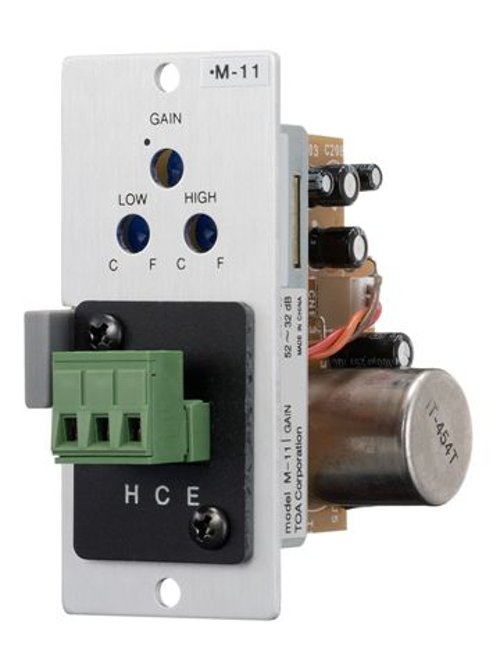TOA Electronics M-11S T | Microphone Input Module with Mute-Receive for 900 Series Amplifiers, Removable Terminal Block