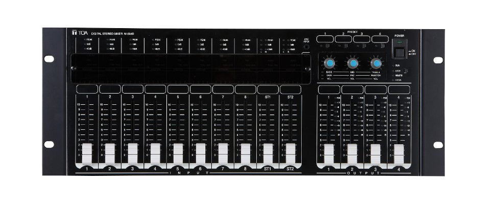 TOA Electronics M-864D CU | 8-Channel Rackmountable Digital Stereo Mixer, 4RU