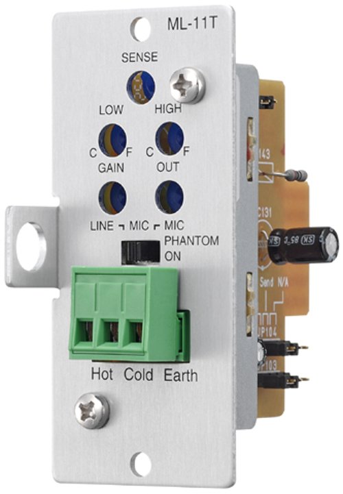TOA Electronics ML-11T | Switchable Input Module with Mute-Send / Receive, Removable Terminal Block