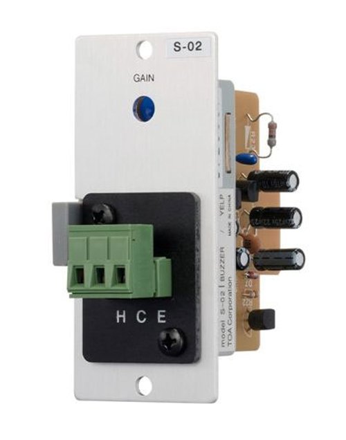 TOA Electronics S-02S T | Buzzer / Yelp Tone Test Signal Generator Module for 900 Series Amplifiers, Removable Terminal Block