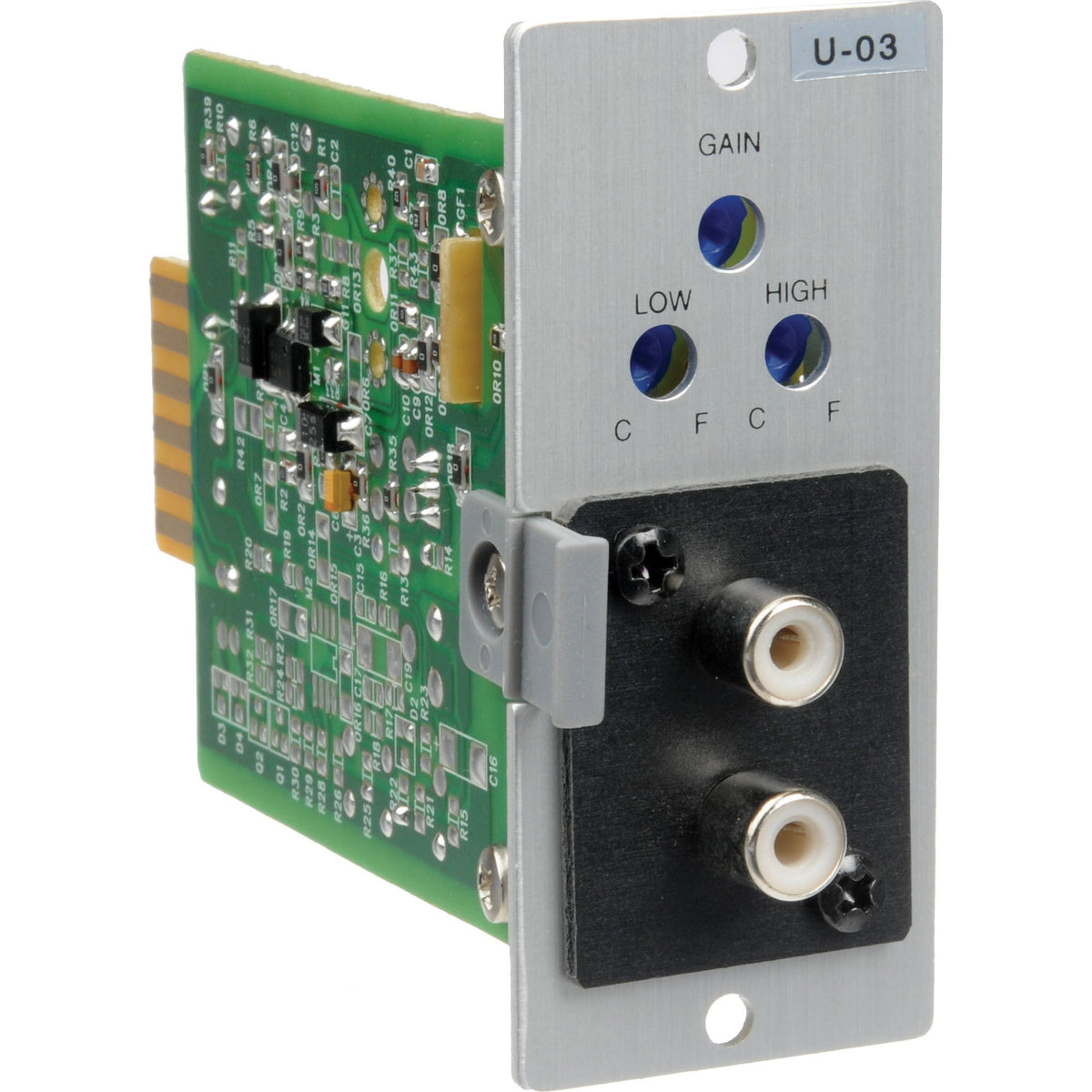 TOA Electronics U-03R | Unbalanced Line Input Module with High / Low-Cut Filters, Dual RCA Female Jacks