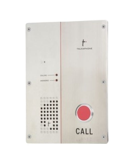 Talk-A-Phone ETP-500C | IP Call Station, 2-Way, Emergency, 1-Button, Flush Mount, IP66, Brushed 316 Stainless Steel Faceplate
