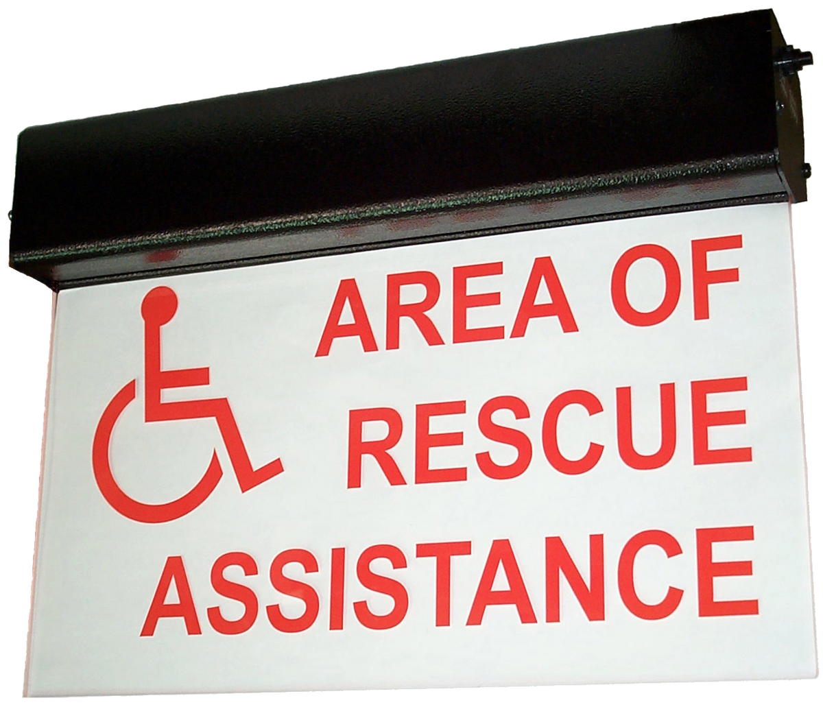 Talk-A-Phone ETP-SIGN/LD-GN | Deluxe Lighted "Area Of Rescue Assistance" Sign