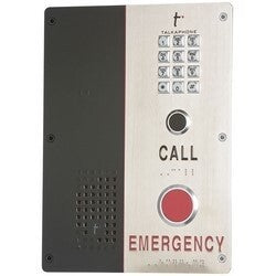 Talk-A-Phone VOIP-600ECK | IP Call Station, 2-Way, Emergency/Call, Dual Button, Keypad, Flush Mount